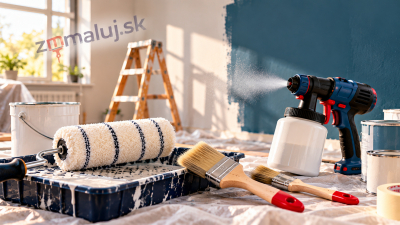 Valček, štetec alebo striekacia pištoľ? Čím maľovať jednotlivé povrchy